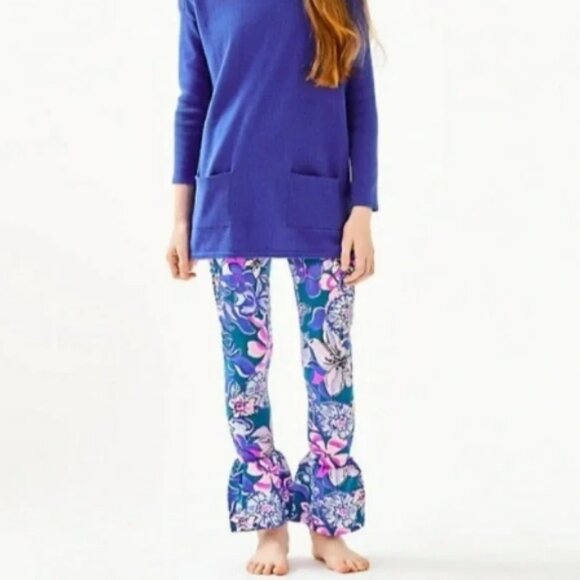 NWOT Lilly Pulitzer Tanzanian Teal Moonlight Garden Vanya Legging - Picture 2 of 9